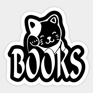 Cats love books too Sticker